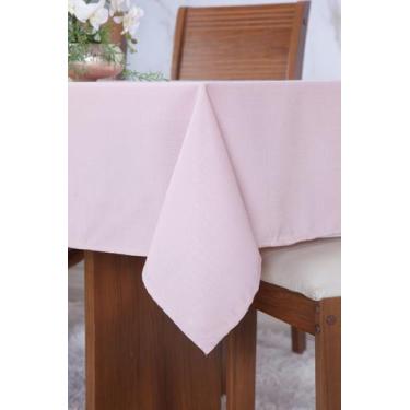 Imagem de Toalha De Mesa Luxo 6 Lugares Linho Rústico E Minimalista - JVBORDADO,