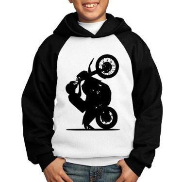 Imagem de Moletom Infantil Moto Grau XT 660 - Foca na Moda, Branco, Preto, 12