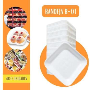 Imagem de Bandeja Isopor B1 funda para salgados e frios - C/400 - Fibraform