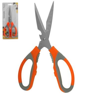 Imagem de Tesoura de cozinha de inox 8,5'' 20cm multiuso cabo colors - CASITA/IM