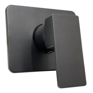 Imagem de Acabamento P/registro Mono Comando Quadrado Base Deca Preto - MONTELAR