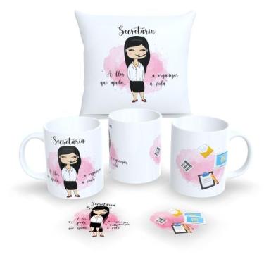 Imagem de Kit Com Almofada 30x30cm e Caneca de Porcelana Profissões Fofas - Esta