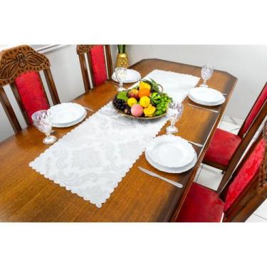 Imagem de KIT 2 CAMINHO DE MESA JACQUARD 1,40M x 40CM ADAMASCADO NATAL - Rafalor