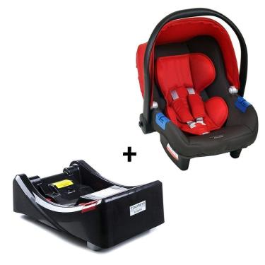 Imagem de Conjunto Bebê Conforto Com Base Para Carro Burigotto Touring X De 0 Até 13 Kg Cinza E Vermelho U