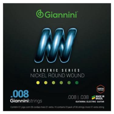 Imagem de Encordoamento Guitarra Giannini Electric GEEGST08 Nickel .008"