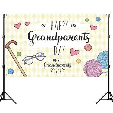 Imagem de Nepnuser Feliz Dia dos Avós Cabine de Fotos Pano de Fundo Evento Escolar Aposentadoria Amor Avós Decorações de Festa Vovô Vovó Vovó Feriado Foto Decoração de Parede-6x4 pés