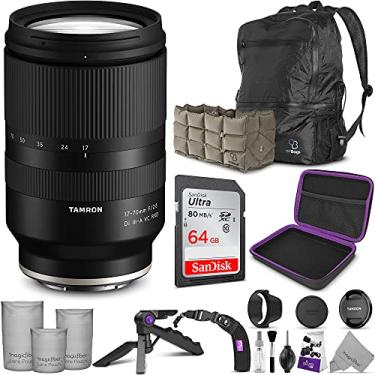 Imagem de Tamron Lente 17-70 mm f/2.8 Di III-A VC RXD para suporte Sony E com acessório avançado Altura Photo e conjunto de viagem