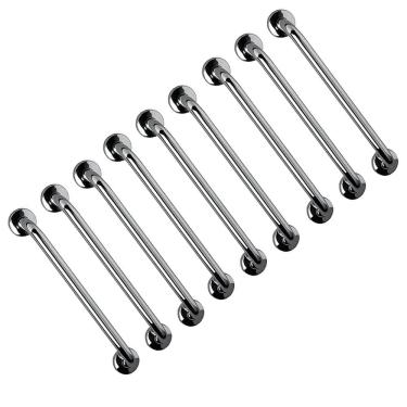 Imagem de Barra de Apoio 60cm Aço Inox Kit 9 Unidades Banheiro Box Idoso Gestante Criança Deficiente Suporte Corrimao Segurança Resistente Acessibilidade