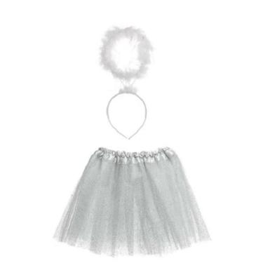 Imagem de Fantasia Anjo Aureola e Saia Branca - 2 Peças - CM Presentes e Fantasi