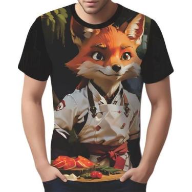 Imagem de Camisa Camiseta Color Chefe Raposa Cozinheira Cozinha 0 - Enjoy Shop, 