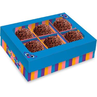 Imagem de Caixa 6 Bombons Retangular com Visor - Bolofofos - 1 unidade - Festcol