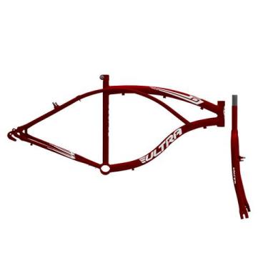Imagem de Quadro Aro 26 Ultra Bikes Heaven Com Garfo, Vermelho, Aro 26