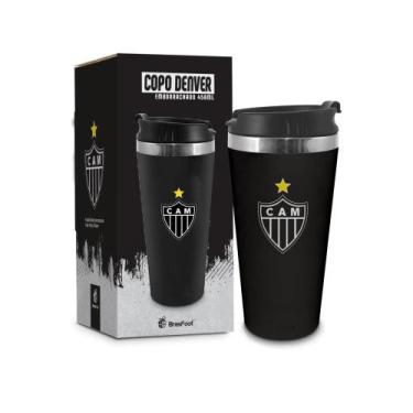 Imagem de Copo termico emborrado do atletico mineiro galo mantém gelado - Brasfo