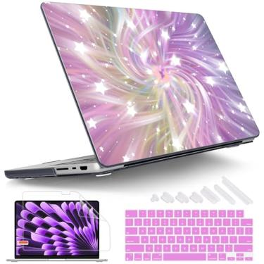 Imagem de Tuiklol Capa rígida para MacBook Pro de 14 polegadas versão 2024-2021 M4 A3112 A3401 A3185/M3 A2918 A2992/M2 A2779/M1 A2442 Pro/Max, capa rígida com capa de teclado e protetor de tela para Touch ID,