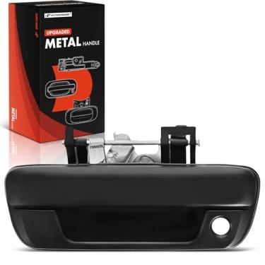 Imagem de A-Premium Puxador de porta traseira de metal atualizado com fechadura compatível com Chevrolet Colorado 2004-2012 e GMC Canyon 2004-2012 e Isuzu i-280, i-350, i-290, i-370, Primed Black
