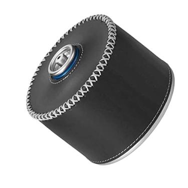 Imagem de Capa Protetora para Botijão de Gás PU Couro Acessório de Acampamento Tanque de Gás Portátil Ao Ar Livre (Preto)