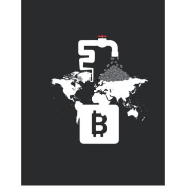 Imagem de Bitcoin Ledger - Ruled Line; World Story of Bitcoin Flowing from the Faucet,: Bitcoin Bam Bang Design, Gift for Crypto Currency Lover