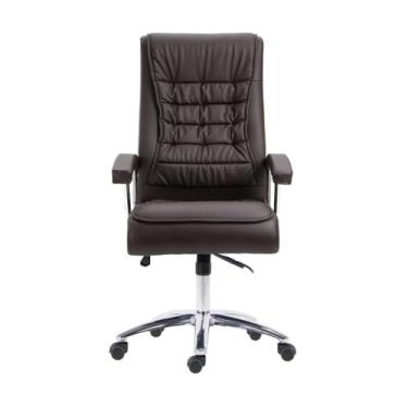 Imagem de Cadeira para Escritório Presidente Giratória em Couro com Nr17 Califórnia Fratini