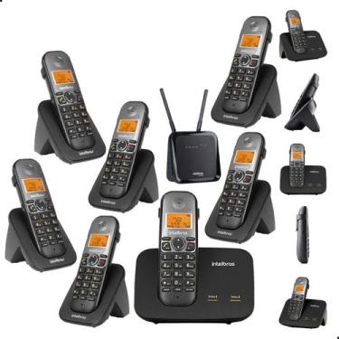 Imagem de Kit Combo Mini Central PABX Telefone Sem Fio TS 5150 com 6 Ramal Intel