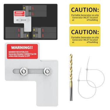 Imagem de RVBOATPAT Kit de Bloqueio de Gerador Kit de Bloqueio de Disjuntor Principal Adequado para Painel Siemens 100 A e Murray 100 A, Espaço de 1 1/4" Entre O Disjuntor Principal e O Gerador