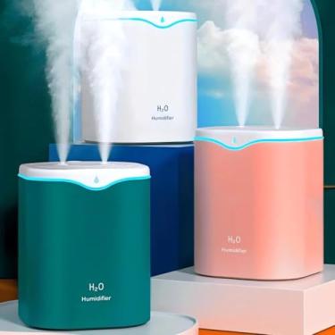 Imagem de Umidificador De Ar 2 Litros Grande Com Bico Duplo LED Ultrassônico Cor Aleatória