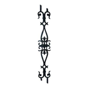 Imagem de Grade de Ferro Fundido Flor de Liz 2 Graus Varanda 87x14cm - UNICLÁUDI