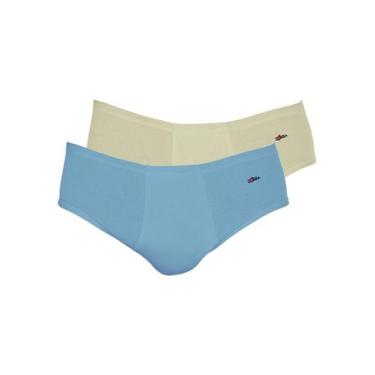 Imagem de Kit com 3 Cuecas Slip Zorba com Abertura 172 Plus Size Colorido, Azul,