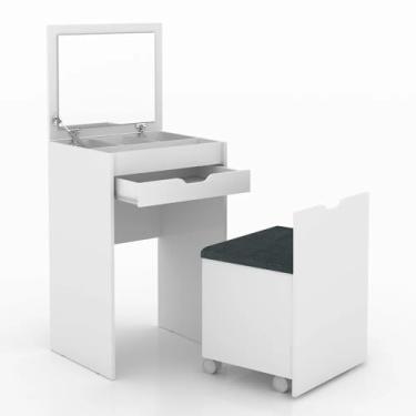 Imagem de Penteadeira Compacta PE2007 Tecno Mobili Branco - Branco/Tecido 369