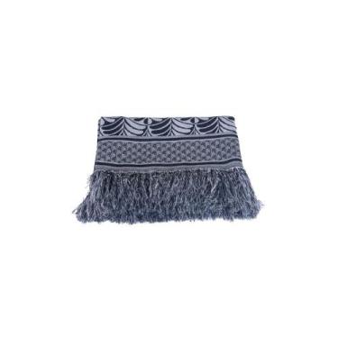 Imagem de Manta Xale Rustic  Jacquard 1pç 60% Algodão 40% Poliéster - Preto Pal 