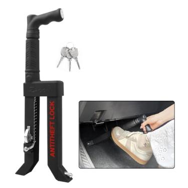 Imagem de Trava de pedal de freio, dispositivo de carro antifurto trava de embreagem de freio, trava de carro inoxidável resistente, proteção de segurança, dispositivo de prevenção anti-roubo com para-sol de