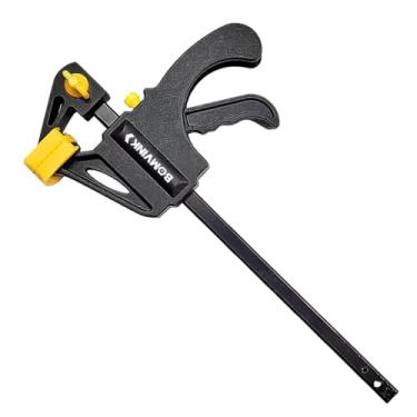 Imagem de Grampo de Aperto Rápido, 10 Polegadas, Nylon Resistente, Sistema de Gatilho, Preto e Amarelo