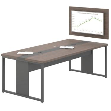 Imagem de Mesa para Sala De Reunião Com Painel Para Tv