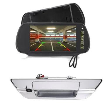 Imagem de Câmera traseira de carro com alça traseira de estacionamento, câmera HD à prova d'água para caminhonete Toyota Hilux 8 MK8 Masters OX AN120 AN130 Revo Recco/Invincible 50 2015-2019 (com espelho