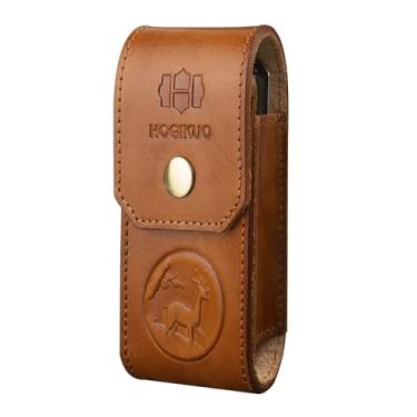 Imagem de HOGIKUO Bainha de couro multiferramentas, coldre multiferramentas para Leatherman, Gerber, SOG e ferramentas dobráveis similares de 8,9 a 10,7 cm