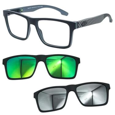 Imagem de Oculos Mormaii Swap NG 2 6153 AGA com 2 Clipon Verde e Prata, Verde, P