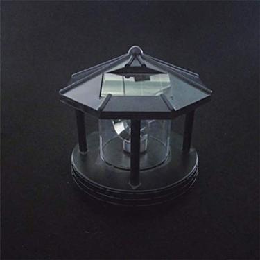 Imagem de Farol Movido a Energia Solar à Prova D'água LED Farol de Luz Solar para Lâmpada Decorativa de Pátio Gramado de Jardim (Como mostrado)