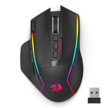 Imagem de Mouse para jogos sem fio Redragon 16000 DPI com luz de fundo RGB