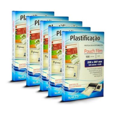Imagem de Kit 500un Polaseal A4 0,05mm Plástico para Plastificação