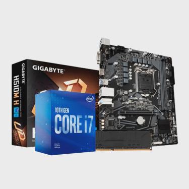 Imagem de Kit Upgrade Intel i7 10700F / Placa Mãe Gigabyte H510M H lga 1200 DDR4 / Memória DDR4 8GB 2666Mhz