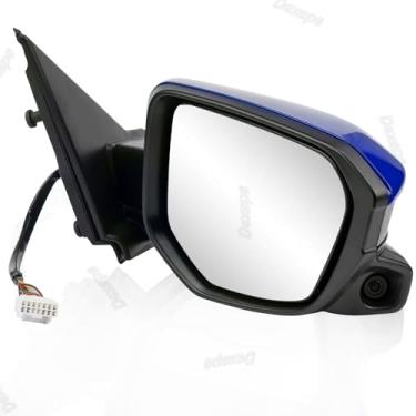 Imagem de Dexepe Conjunto de espelho lateral do passageiro 2016-2021 compatível com Honda Civic Sedan espelho retrovisor com câmera aquecida substituir 76208-TBC-A03ZA, 76208-TBC-A02ZA, 76201-TBA-A11ZF (azul)