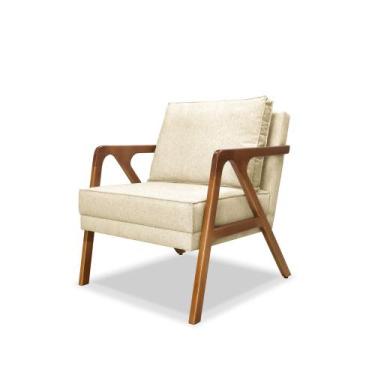 Imagem de Poltrona Mona Linho - Lucadi Home, Linho Rustico Natural