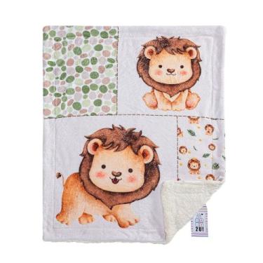 Imagem de Manta Microfibra Estampada Para Bebe Baby2u - Miguel Baby, Lion
