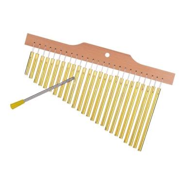 Imagem de TTETTZ 25 nota única fileira sinos de vento instrumentos de percussão música brinquedo aprendizagem precoce sinos musicais percussão para adultos em sala de , Ouro