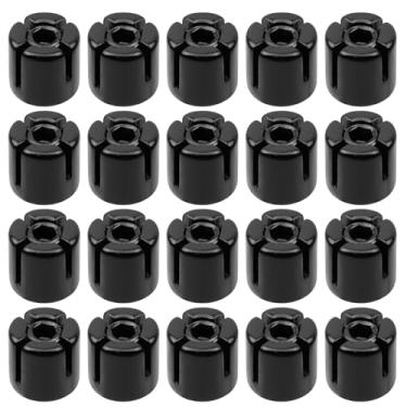 Imagem de Pastlla 20 peças de grampos de cabo cruzados pretos, clipes de cabo de aço inoxidável 316, sem necessidade de perfuração, acessórios de kit de treliça de parede, para redes de arame de aço