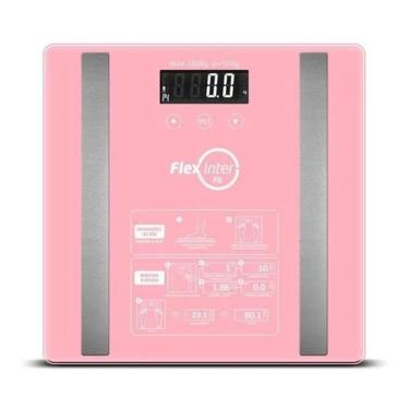 Imagem de Balança Digital Corporal com Bioimpedancia Mede 6 Servicos Rosa
