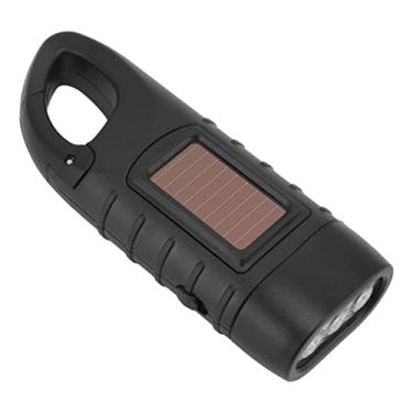 Imagem de Manivela Manual Lanterna Movida a Energia Solar, LED Recarregável Lanterna de Sobrevivência com Design de Círculo Bloqueio para Emergências Esportes Ao Ar Livre Acampamento