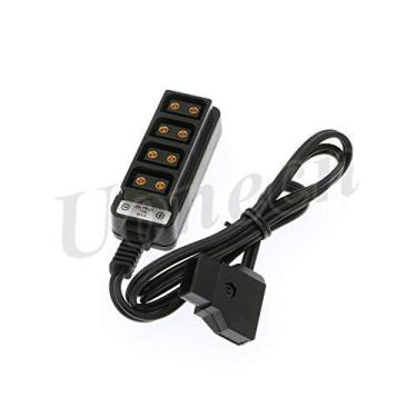 Imagem de Uonecn Cabo de alimentação fotográfico 4 portas D-Tap fêmea para D-tap B-Type macho para bateria Anton Bauer V-Mount