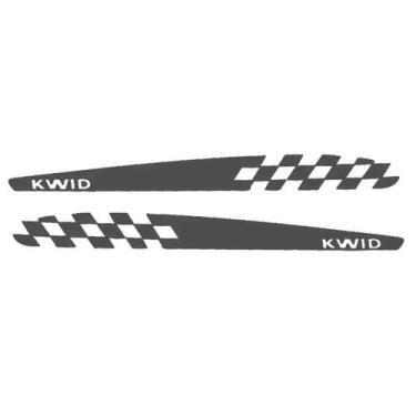 Imagem de Kit Adesivo Lateral Kwid - Grafite - Jhow Adesivos