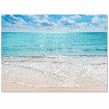 Imagem de Gsypo Tapete contemporâneo moderno para ambientes internos de verão, tropical, oceano, praia, mar, água, ultra macio, não queda, tapete resistente a manchas, sala de estar, quarto, área lavável, 5,5 x 9,5 cm