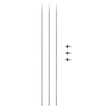 Imagem de 3 Defina o Kit Airbrush para o Bico de Ar 0,4 Mm - Aço Inoxidável + Peças de Reposição Plástico para Pulverizador, Compacto e Fácil Transportar, Adequado Pulverizar Tinta Caneta, Acessórios Pistola